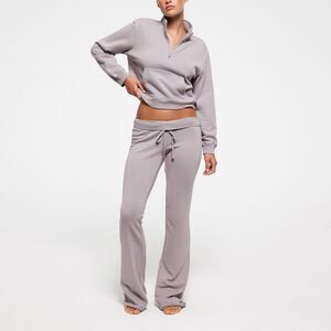 SKIMS Sweatpants Organic Cotton French Terry Low Rise Pants Oyster/La Sz M